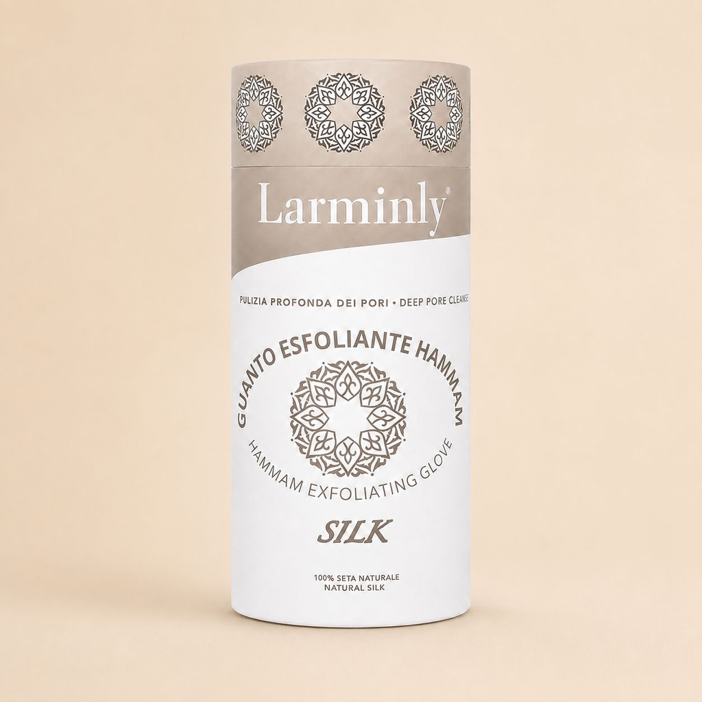 Packaging del Guanto Esfoliante Hammam Silk Larminly a tubo
